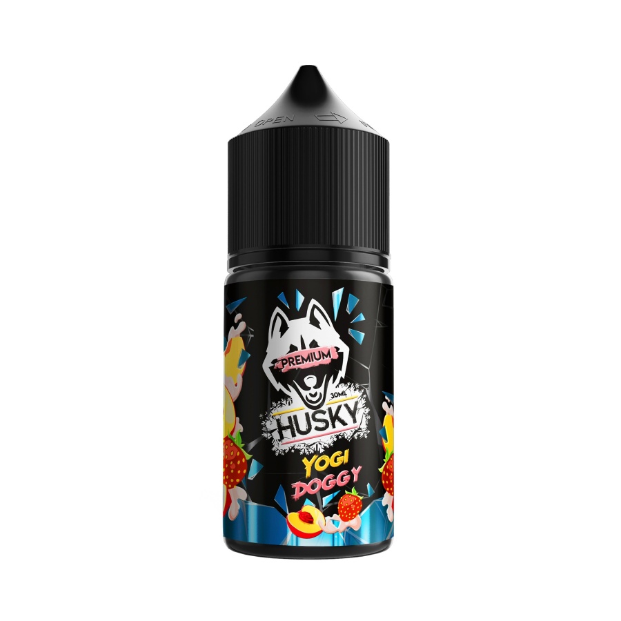 HUSKY Premium SALT Yogi Doggy / Йогурт, персик, клубника и лед, 20 - 30мл