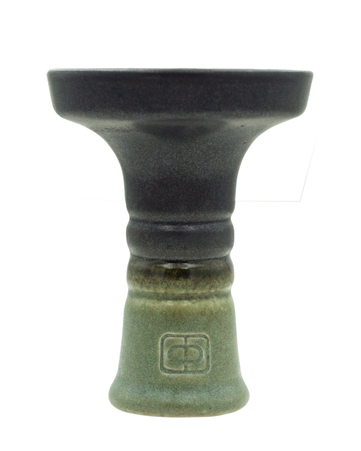 Чаша Форма Фанел Глазурь зеленый / черный