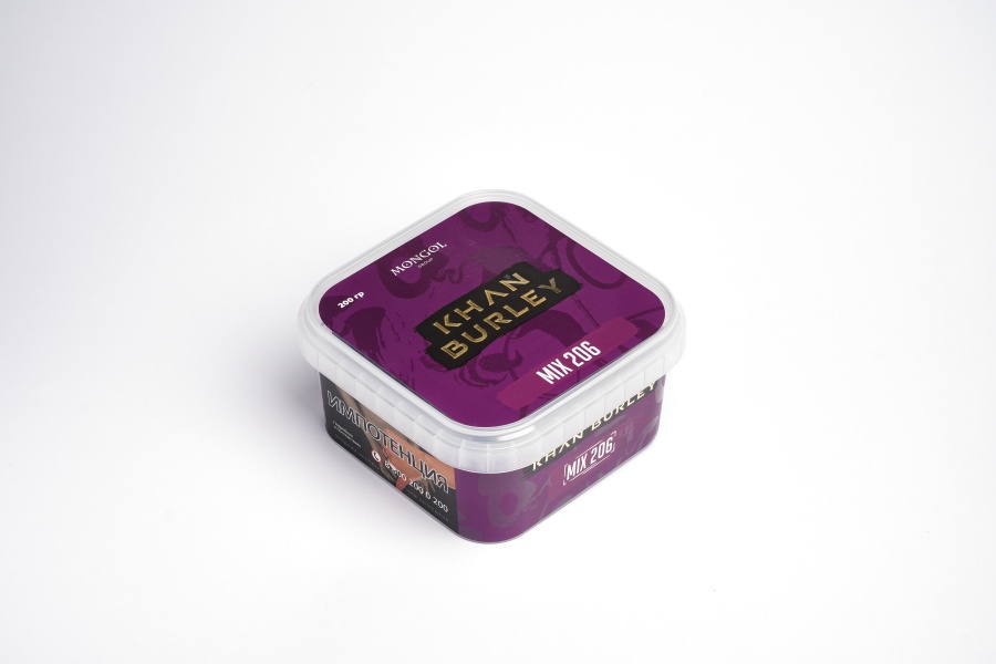 KHAN BURLEY MIX 206 (Личи, малина, черная смородина), 200 гр