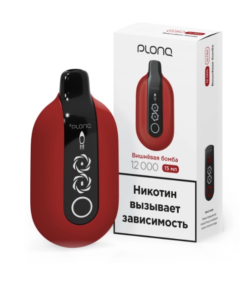 Plonq ULTRA (до 12 000 затяжек) вкус Вишневая Бомба