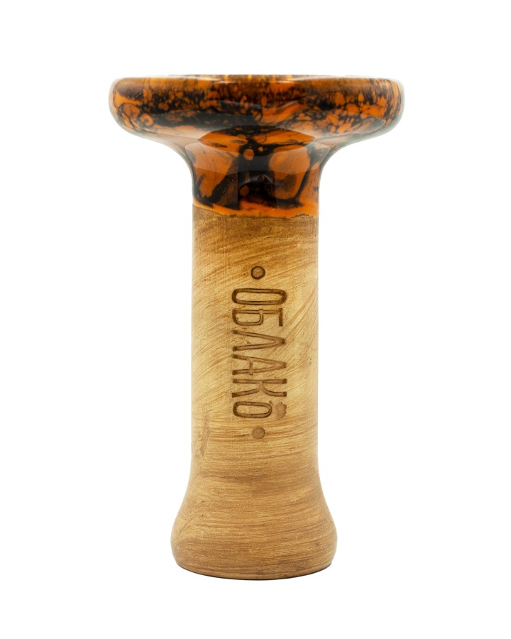 Чаша Облако Glaze Phunnel S - Оранжевый черный мрамор