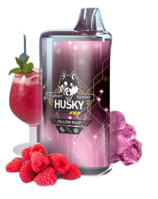 HUSKY CYBER 8000 Yellow Rasp / Малиновый лимонад, лёд