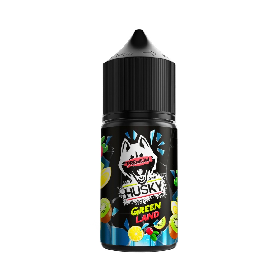 HUSKY Premium STRONG Green Land / Киви, лимон, кранберри и лед, 20 - 30мл