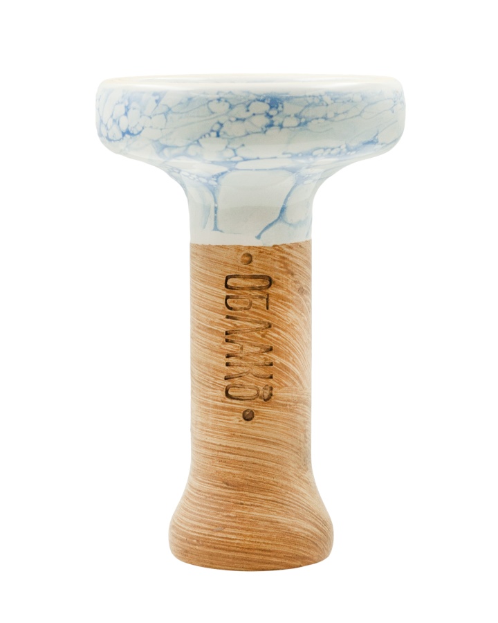 Чаша Облако Glaze Black - Бело-голубой мрамор