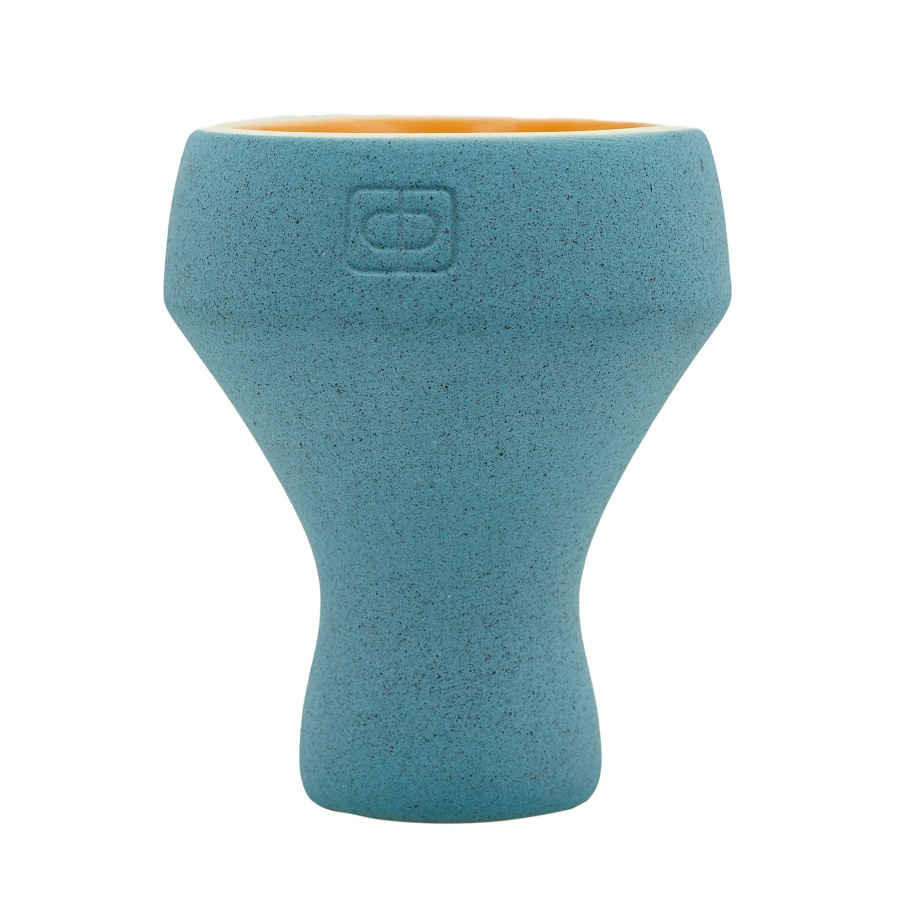 Чаша Форма Турка Бетон Голубой / Оранжевый