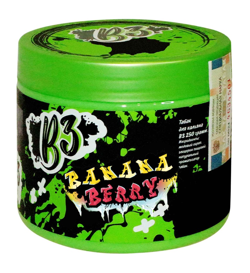 B3 Bananaberry (ледяные Банан-Малина), 250 гр