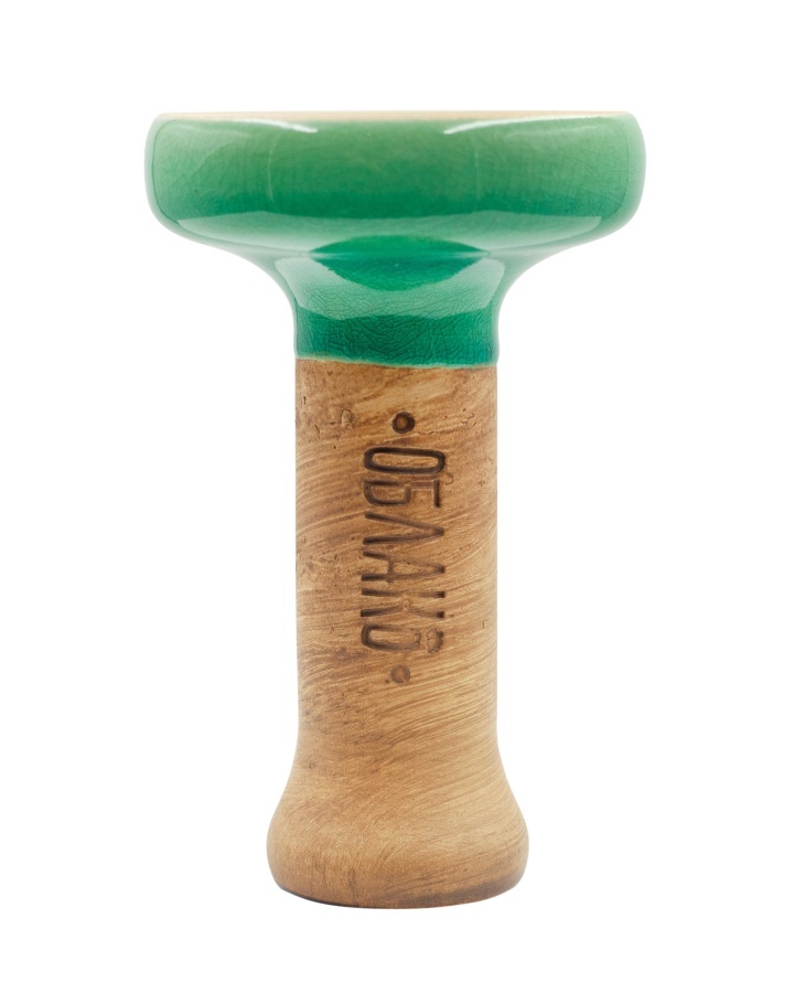 Чаша Облако Glaze Black - Зелёная кракле