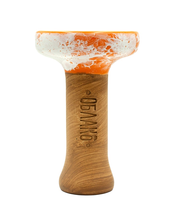 Чаша Облако Glaze Black - Оранжевый мрамор