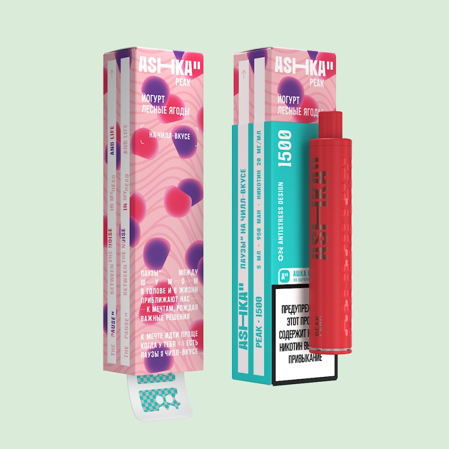 ASHKA PEAK 1500 Йогурт Лесные ягоды