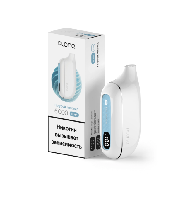 Plonq MAX (до 6000 затяжек) вкус Голубой Лимонад