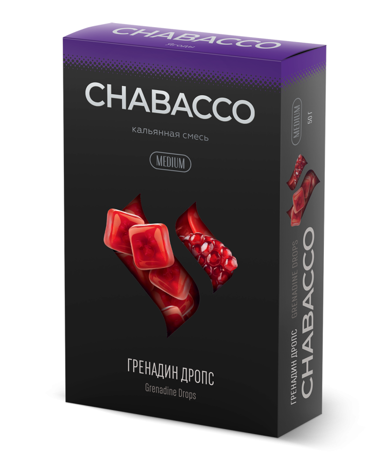 Chabacco Medium Grenadine Drops (Гренадин Дропс), 50 гр