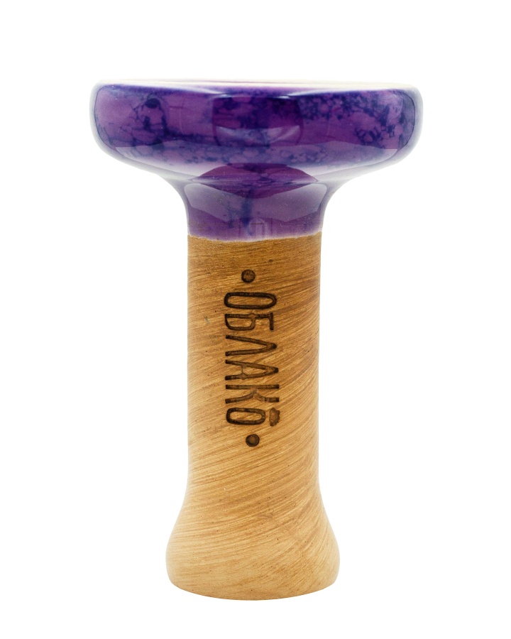 Чаша Облако Glaze Black - Фиолетовый синий мрамор