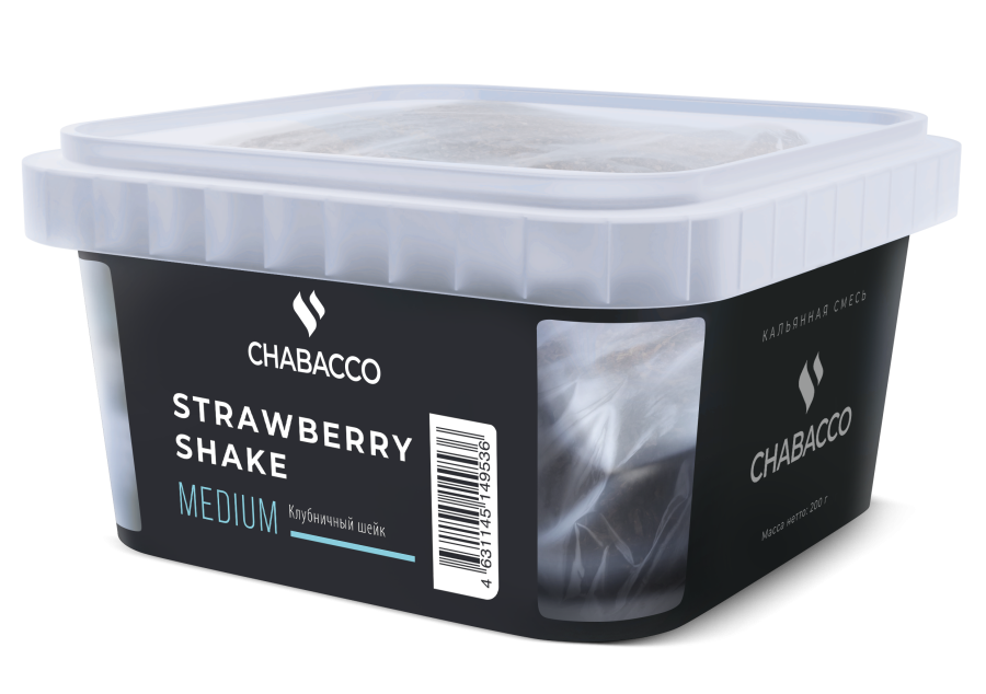 Chabacco Medium Strawberry Shake (Клубничный Шейк), 200 гр
