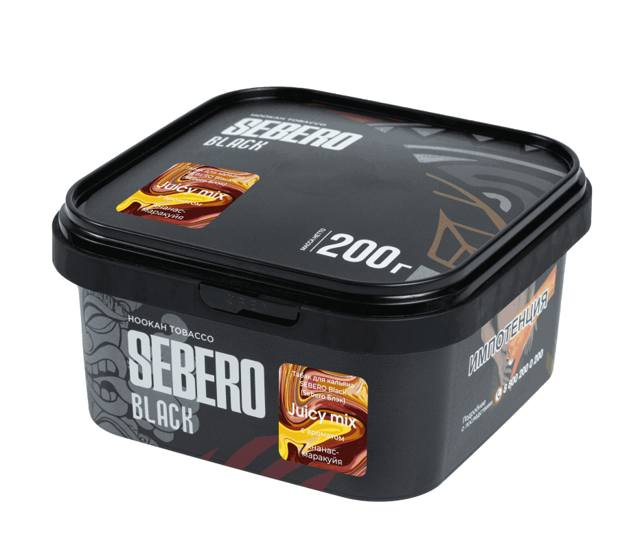 Sebero Black с ароматом Ананас-маракуйя (Juicy mix), 200 гр