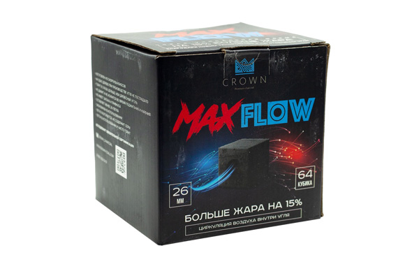 Уголь для кальяна Crown MaxFlow 64 Уголь для кальяна Crown MaxFlow 64