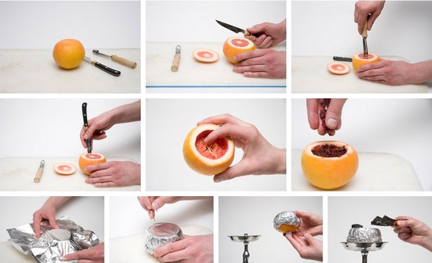 кальян апельсин чаша