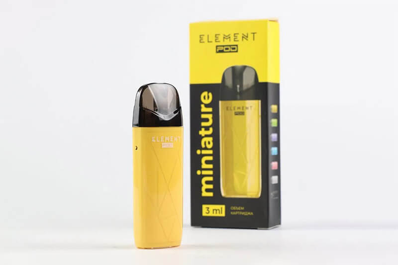 Вейп ELEMENT POD kit 3 мл, 1 Ом - Yellow