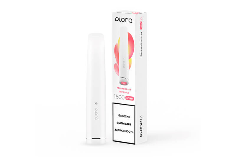 Одноразка Plonq PLUS (до 1500 затяжек) вкус Малиновый Лимонад