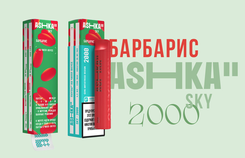 Одноразка ASHKA SKY 2000 Барбарис