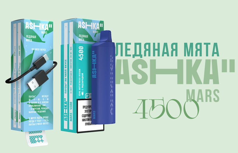 Одноразка ASHKA MARS 4500 Ледяная мята