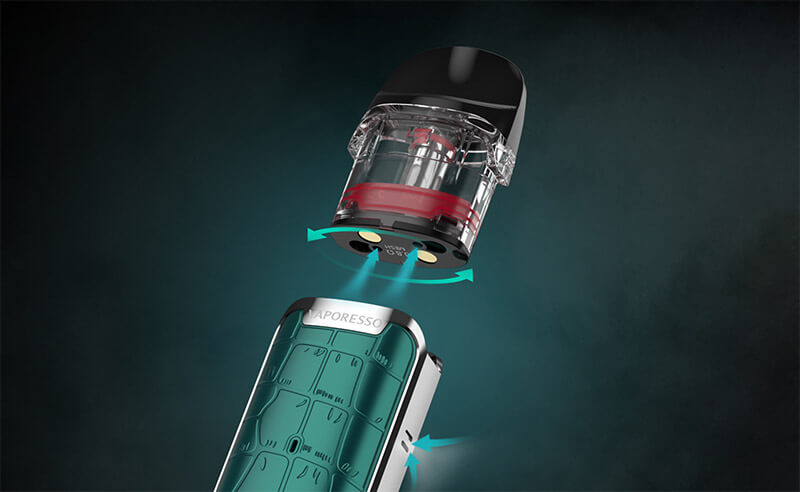 Установка картриджа в Vaporesso Luxe Q