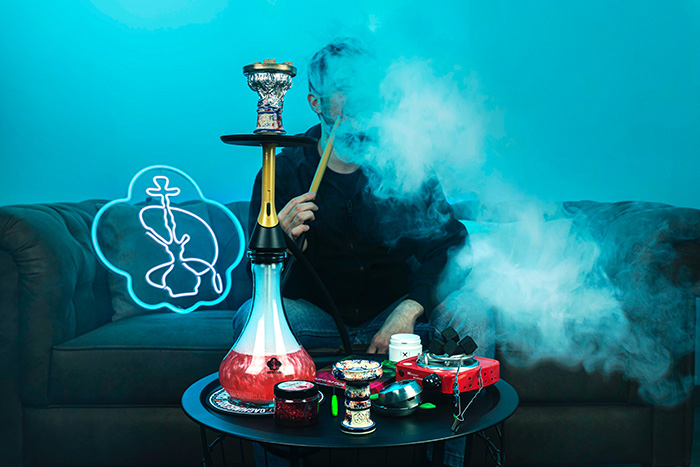 Кальян Miami Shisha 3077 фиолетовый h=70 см