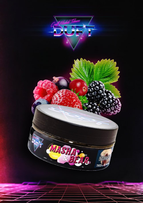 Табак для кальяна Duft со вкусом Masha & Bear (Лесная земляника)