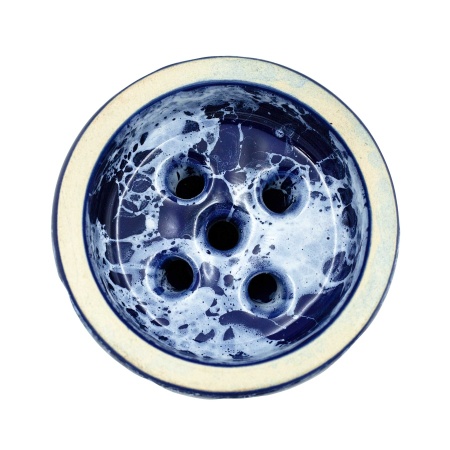 Чаша Облако Glaze Black - Сине-голубой мрамор