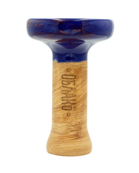 Чаша Облако Glaze Black - Сине-красный мрамор