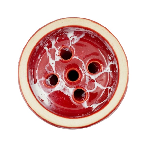 Чаша Облако Glaze Black - Красный белый мрамор