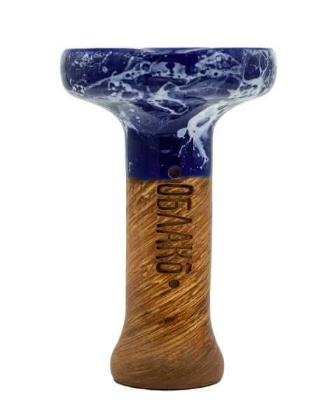 Чаша Облако Glaze Black - Сине-голубой мрамор