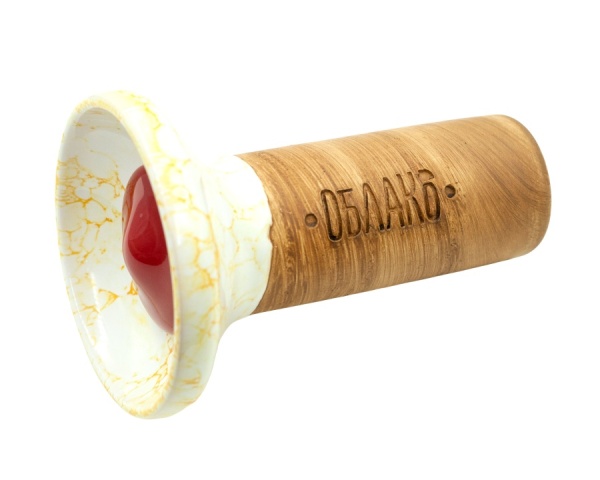 Чаша Облако Flow - Красный/Бело-желтый мрамор