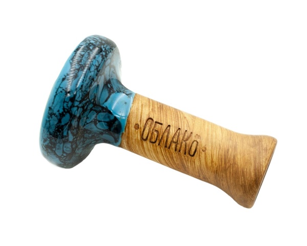 Чаша Облако Glaze Black - Голубой-черный мрамор