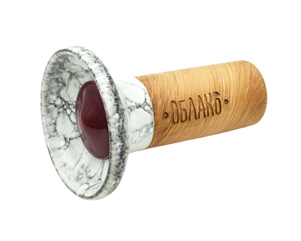 Чаша Облако Flow - Вишневый/Бело-черный мрамор