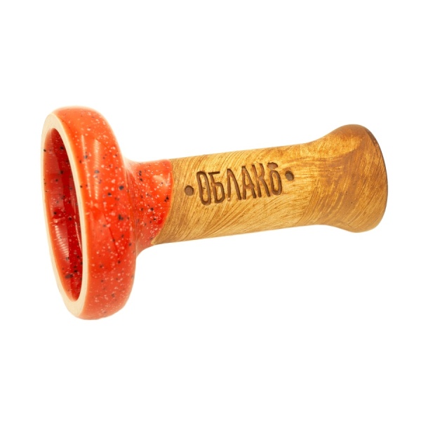 Чаша Облако Glaze Black - Оранжевый в точку