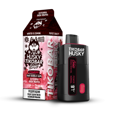 TIKOBAR HUSKY Сибирь 12000 Strawberry Kiwi Bubble Gum (клубника, киви, жвачка)