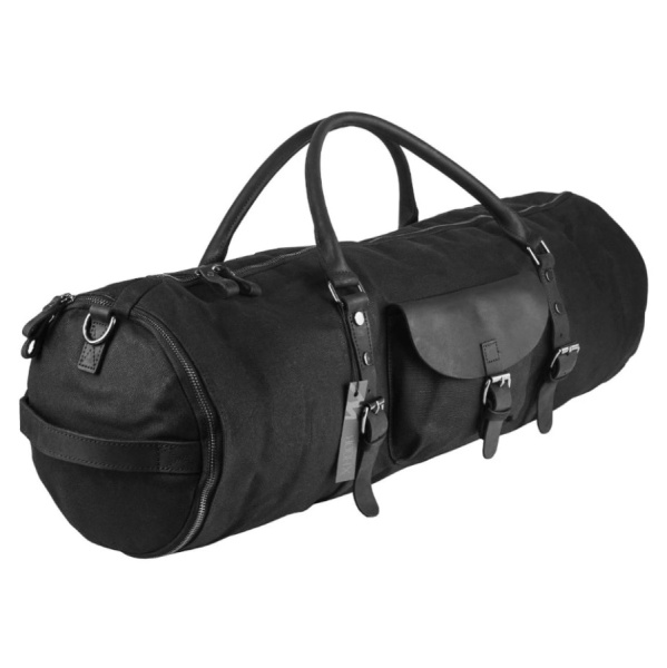 Hoob Long Bag Black | Удлинённая сумка 80 см из кожи и канваса