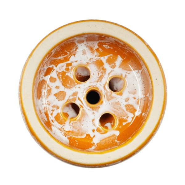 Чаша Облако Glaze Black - Оранжево-белый мрамор 