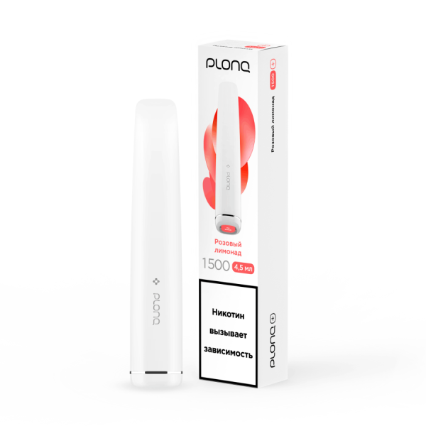 Plonq PLUS (до 1500 затяжек) вкус Розовый Лимонад