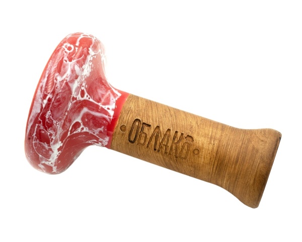 Чаша Облако Glaze Black - Красный белый мрамор