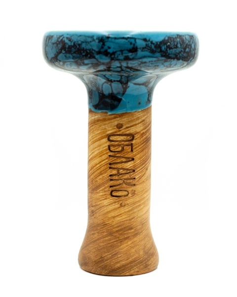 Чаша Облако Glaze Black - Голубой-черный мрамор