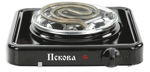 Электроплитка ZENCHA Пскова 1.0 кВт, черная