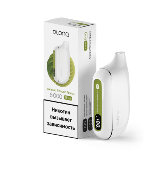 Plonq MAX (до 6000 затяжек) вкус Ананас Яблоко Груша