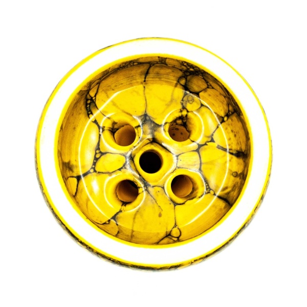 Чаша Облако Glaze Black - Желто-черный мрамор 