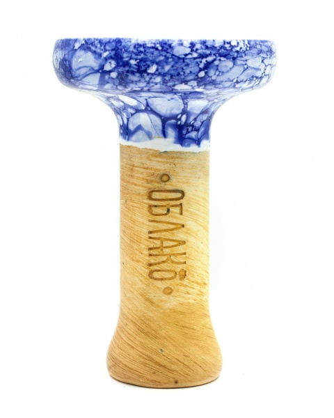 Чаша Облако Glaze Black - Бело-синий мрамор