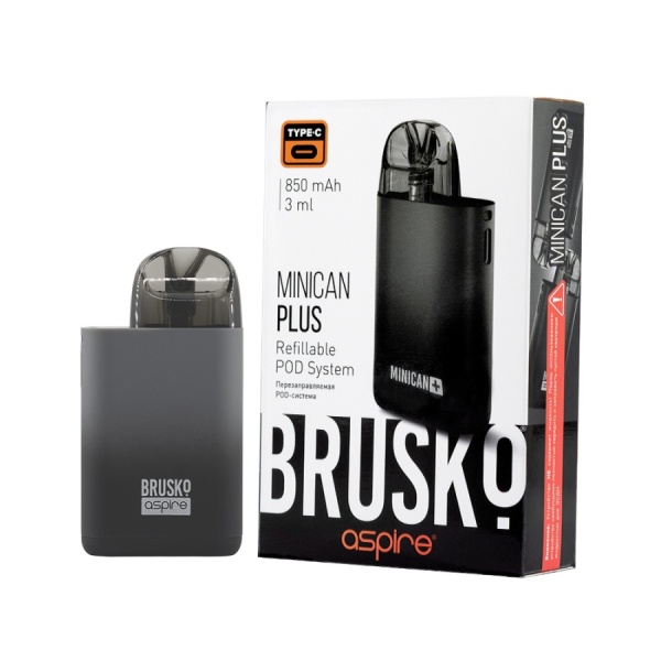 BRUSKO MINICAN PLUS 850 mAh Черно-серый градиент