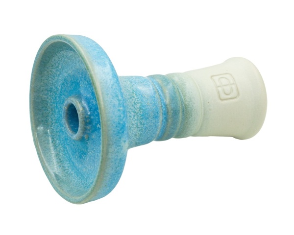 Чаша Форма Фанел Глазурь белый / бирюза