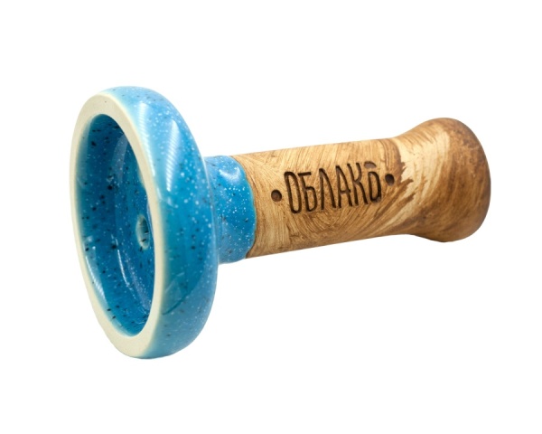 Чаша Облако Glaze Black - Голубой в точку