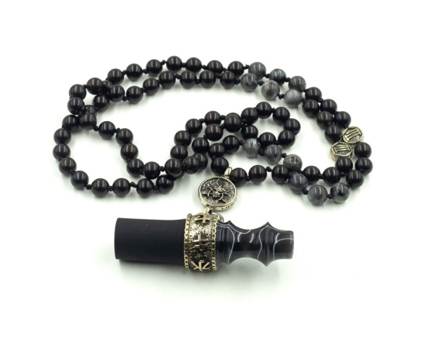 Мундштук Индивидуальный/персональный Japona Samurai Beads Gray