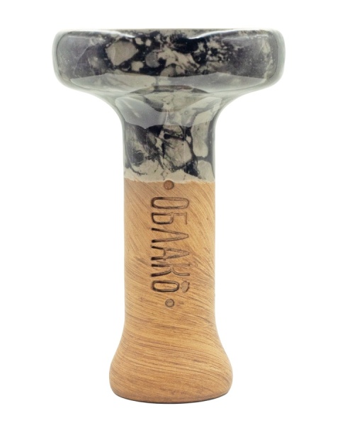 Чаша Облако Glaze Black - Серо-черный мрамор 